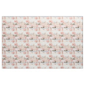 Rosa, Blau und Elfenbeinlandschaft Stoff (Fat Quarter (45,7 x 55,9 cm))