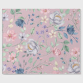 Rosa Blau und Gelb Lila Geschenkpapier (Flach)