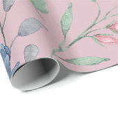 Rosa Blau und Gelb Lila Geschenkpapier (Rolleneckpunkt)