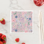 Rosa Blau und Gelb Lila Serviette (Beispiel)