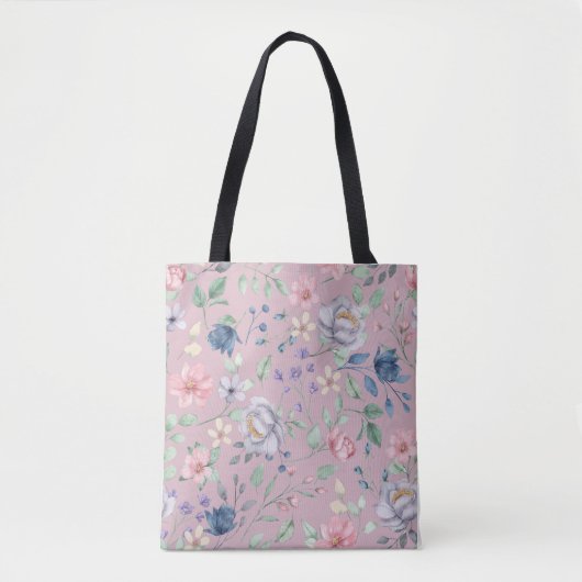 Rosa Blau und Gelb Lila Tasche (Vorderseite)