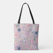 Rosa Blau und Gelb Lila Tasche (Rückseite)