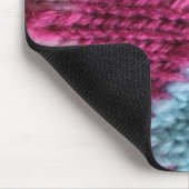 Rosa, Blau und Gelb Stricken Mousepad (Ecke)
