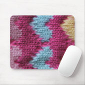 Rosa, Blau und Gelb Stricken Mousepad (Mit Mouse)