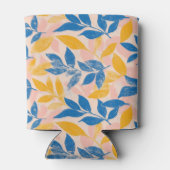 Rosa, Blau und Gelbe Lithografie Florale Hochzeit Dosenkühler (Rückseite)