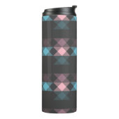 rosa blau und grau geometrisch thermosbecher (Nach links gedreht)