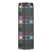 rosa blau und grau geometrisch thermosbecher (Rückseite)