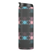 rosa blau und grau geometrisch thermosbecher (Nach rechts gedreht)