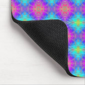 Rosa, Blau und Lila Bokeh Quilt Mousepad (Ecke)