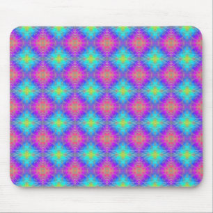 Rosa, Blau und Lila Bokeh Quilt Mousepad