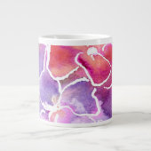 Rosa, Blau und Mauve Wasserfarben Jumbo-Tasse (Vorderseite)