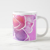 Rosa, Blau und Mauve Wasserfarben Jumbo-Tasse (Rechts)