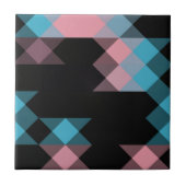rosa blau und schwarze geometrische fliese (Vorderseite)