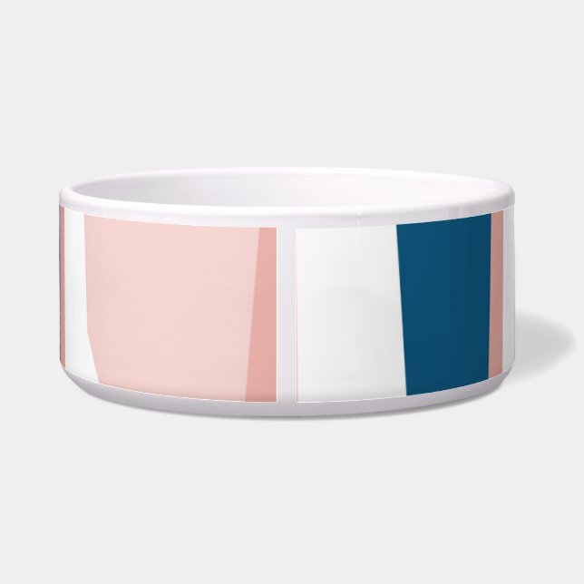 Rosa Blau und Weiß Abstrakt Napf (Rückseite)