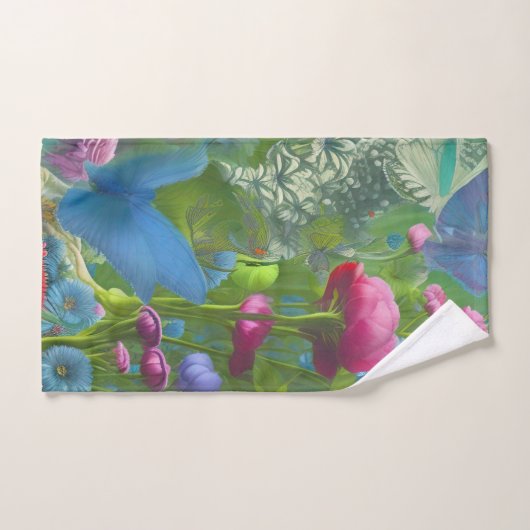 Rosa, blau und weiß badhandtuch set (Handtuch)