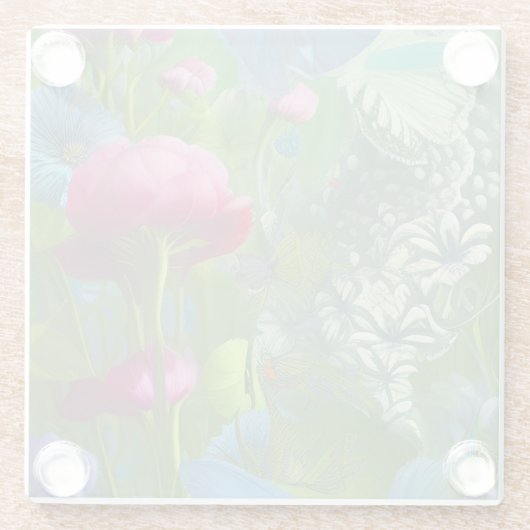 Rosa, blau und weiß glasuntersetzer (Rückseite)