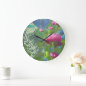 Rosa, blau und weiß große wanduhr (Zuhause)