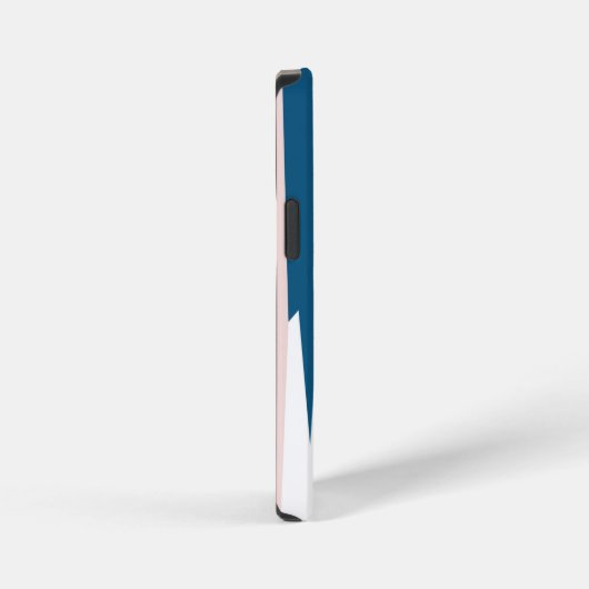 Rosa Blau und Weiß iPhone Hülle (Rechte Seite)