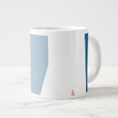 Rosa Blau und Weiß Jumbo-Tasse (Vorderseite Rechts)