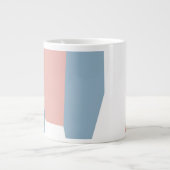 Rosa Blau und Weiß Jumbo-Tasse (Vorderseite)