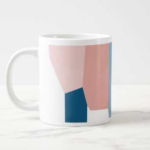 Rosa Blau und Weiß Jumbo-Tasse