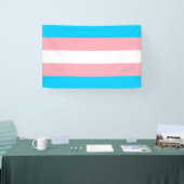 Rosa, Blau und Weiß-Transgender-Flag Banner (Messe)