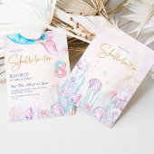 Rosa Blau unter dem Meeresschellabrat 8. Geburtsta Einladung