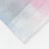 Rosa Blau Weiß Kariert Gestreift Fleecedecke (Ecke)