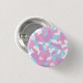 Rosa Blau Weiße Camouflage Abstrakt Button (Vorne & Hinten)