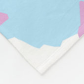 Rosa Blau Weiße Camouflage Abstrakt Fleecedecke (Ecke)