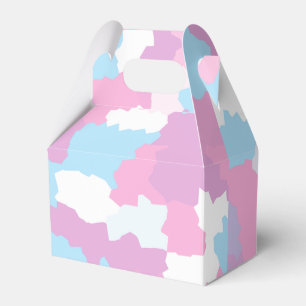 Rosa Blau Weiße Camouflage Abstrakt Geschenkschachtel