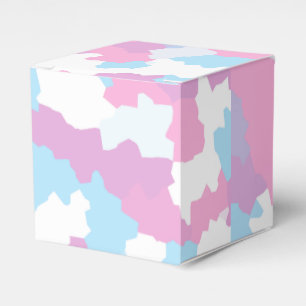 Rosa Blau Weiße Camouflage Abstrakt Geschenkschachtel