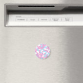 Rosa Blau Weiße Camouflage Abstrakt Magnet (In Situ (Geschirrspüler))