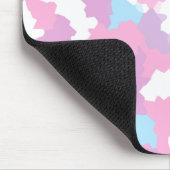 Rosa Blau Weiße Camouflage Abstrakt Mousepad (Ecke)