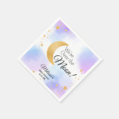 Rosa Blau Wir sind über der neutralen Mond-Babydus Serviette (Ecke)