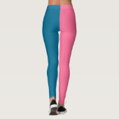 Rosa Blau, zwei Farbton gespalten Leggings (Rückseite)