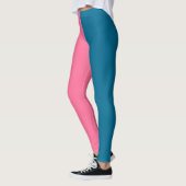 Rosa Blau, zwei Farbton gespalten Leggings (Links)