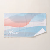 Rosa blaue abstrakte Bezeichnung Badhandtuch Set (Handtuch)