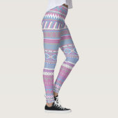 Rosa/blaue Azteken Leggings (Rechts)