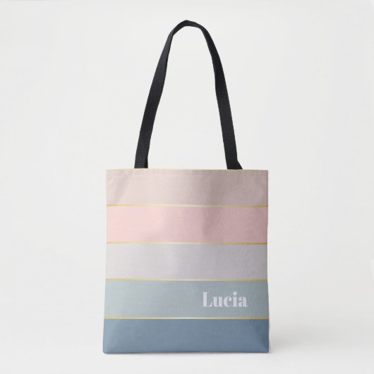 rosa blaue, benutzerdefinierte Summer Color Block Tasche (Vorderseite)