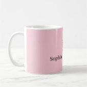 Rosa blaue Blumen Korb geflochten Kaffeetasse (Links)