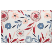 Rosa, blaue Blumen. Stoff (Fat Quarter (45,7 x 55,9 cm))
