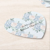 Rosa blaue Blumen Streifen Brautparty Untersetzer (angewinkelt)