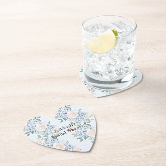 Rosa blaue Blumen Streifen Brautparty Untersetzer (Vor Ort)