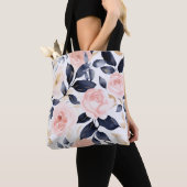 Rosa Blaue Chic Blumen Tasche (Von Nahem)