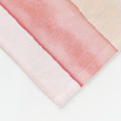 Rosa blaue Creme Streifen Fleecedecke (Ecke)