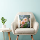 Rosa Blaue delikate Blume Kissen (Stuhl )
