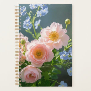 Rosa Blaue delikate Blume Planer