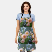 Rosa Blaue delikate Blume Schürze (Getragen)