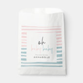 Rosa-blaue Duschtypografie Geschenktütchen (Vorderseite)